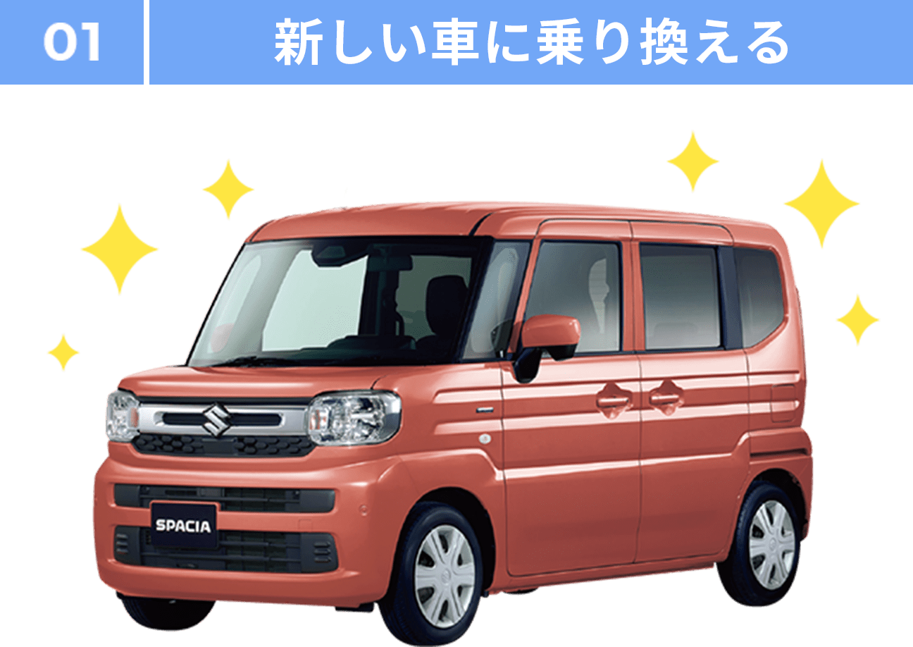 新しい車に乗り換える